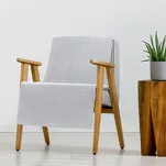 Koc na fotel 70x160 LORI srebrny puszysty jednokolorowy z kolekcji Design 91 - 9