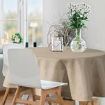 Obrus bawełniany fi 150 STELLA 1 złoty zdobiony kantą z wplecioną nicią złotą - 7