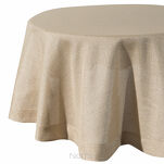 Obrus bawełniany fi 150 STELLA 1 złoty zdobiony kantą z wplecioną nicią złotą - 2