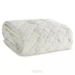 Narzuta welwetowa 220x240 BLINK 3 kremowa pikowana ze srebrnym przecieranym wzorem - 5