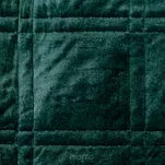 Narzuta welwetowa 170x210 KRISTIN 2 ciemna mięta przeszywana pikowana w geometryczny wzór - 2