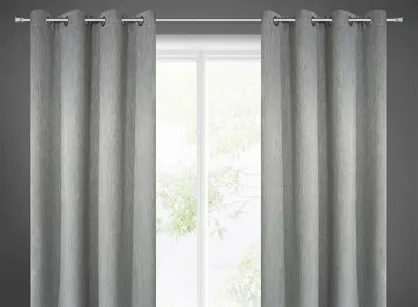 Zasłona na przelotkach 135x250 ROSSIE zaciemniająca stalowa jednokolorowa