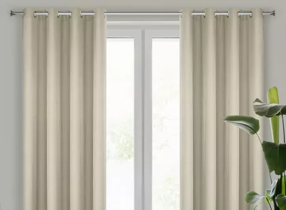 Zasłona na przelotkach 140x250 RITA jednokolorowa cappuccino z miękkiej tkaniny