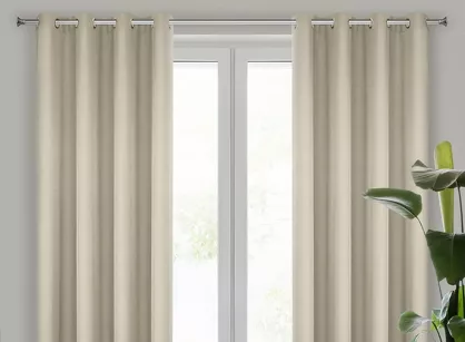 Zasłona na przelotkach 140x250 RITA jednokolorowa cappuccino z miękkiej tkaniny