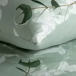 Pościel satynowa 140x200 SPRING 97 jasna zieleń z wzorem zielonych liści z kolekcji Classic - 4