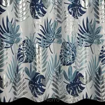 Zasłona na przelotkach 140x250 MALTA granatowa ze srebrnym nadrukiem botanicznym - 6