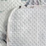 Narzuta pikowana 220x240 LOTI biała oliwkowo srebrna wzór kwiatowy Design 91 - 4