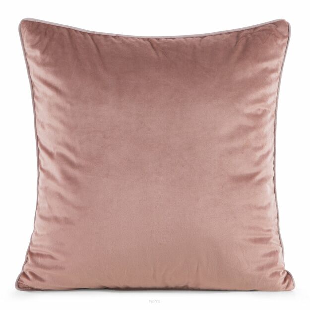 Poszewka welwetowa 45x45 GAJA 2 jednokolorowa ciemny róż obszyta lamówką