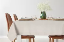 Serwetka 30x40 LANA beżowa zdobiona kantą z wplecioną nicią srebrną 4 szt. - 6