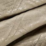 Narzuta welwetowa 220x240 LUIZ beżowa błyszcząca srebrny przecierany wzór - 2