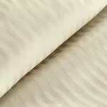 Pościel satynowa 160x200 VERA jednokolorowa gładka kremowa w prążki - 6