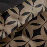 Pościel z makosatyny 160x200 REINA 52 ciemny brąz z wzorem geometrycznym z kolekcji Reina Line - 3