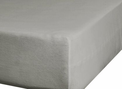 Prześcieradło z bawełny jersey 4 z elastanem z gumką srebrne 240x220