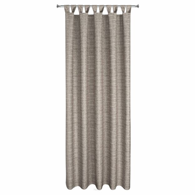 Zasłona na taras 155x240 GARDEN 10 brązowa na szelkach zapinanymi na rzepy wodoodporna z melanżowym wzorem