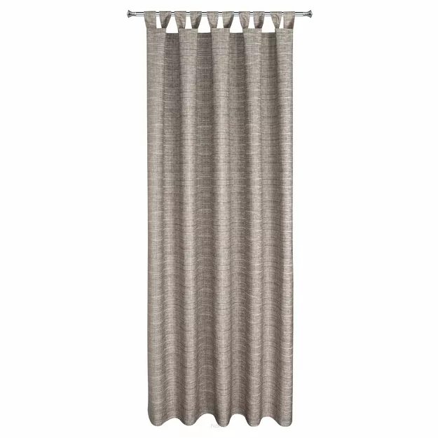 Zasłona na taras 155x240 GARDEN 10 brązowa na szelkach zapinanymi na rzepy wodoodporna z melanżowym wzorem