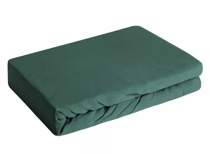 Prześcieradło z bawełny jersey 3 z gumką ciemna zieleń 220x200