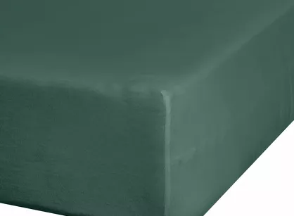 Prześcieradło z bawełny jersey 3 z gumką ciemna zieleń 220x200