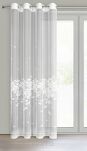 Firana na przelotkach 140x250 ALEXIA biała żakardowa wzór roślinny - 9