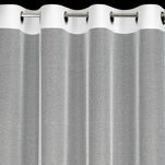 Firana na przelotkach 140x250 ALEXIA biała żakardowa wzór roślinny - 4