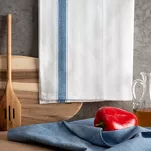 Komplet ścierek kuchennych 2x50x70 SOFIA niebieskie w pasy z bawełny - 5