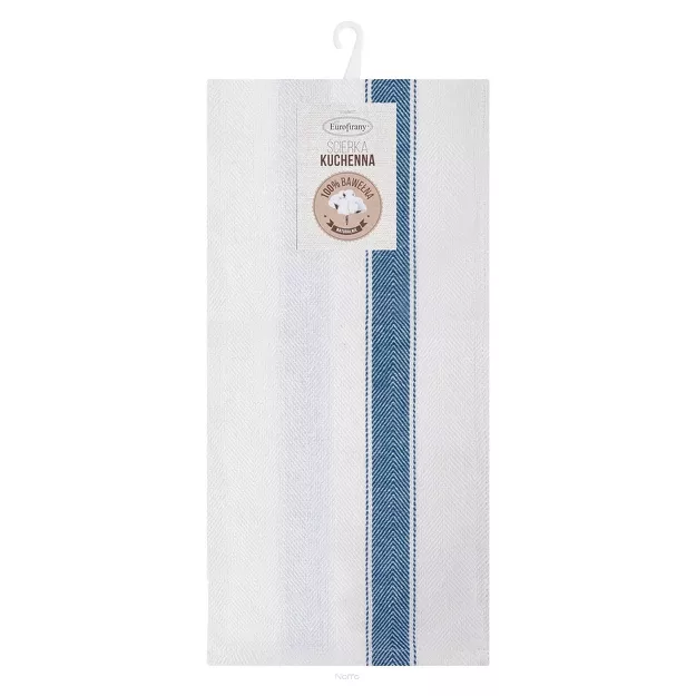 Komplet ścierek kuchennych 2x50x70 SOFIA niebieskie w pasy z bawełny