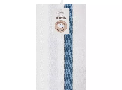 Komplet ścierek kuchennych 2x50x70 SOFIA niebieskie w pasy z bawełny