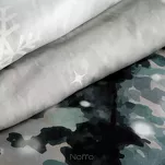 Pościel świąteczna 220x200 FOREST biała jasno szara zimowa sceneria z satyny bawełnianej - 3