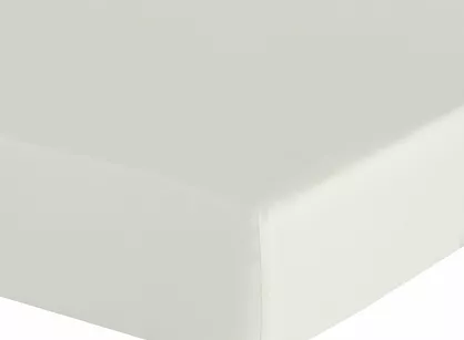 Prześcieradło z bawełny renforce z gumką 220x200 kremowe BASIC