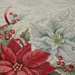 Bieżnik świąteczny 40x100 1198 gobelinowy srebrzysty z gwiazdką betlejemską i połyskującą srebrną nicią - 6