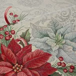 Bieżnik świąteczny 40x100 1198 gobelinowy srebrzysty z gwiazdką betlejemską i połyskującą srebrną nicią - 4