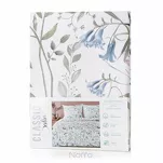 Pościel satynowa 160x200 SPRING 51 biała pudrowa z wzorem delikatnych kwiatów z kolekcji Classic - 7