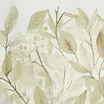 Pościel satynowa 220x200 SPRING 70 biała z beżowym wzorem roślinnym z kolekcji Classic - 5