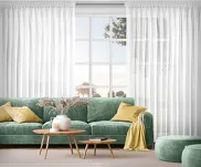 Firana na taśmie 400x250 LUCY biała z gładkiego woalu - 8