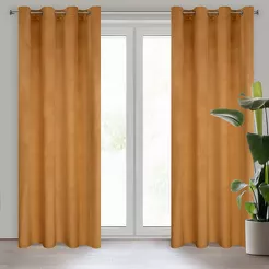 Zasłona na przelotkach 140x250 ROSA welwetowa miodowa Design 91