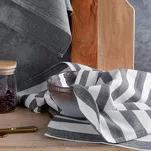 Komplet ścierek kuchennych 2x50x70 KARIN stalowe w pasy z bawełny - 2