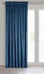 Zasłona na taśmie 140x270 MELANIE welwetowa granatowa o aksamitnej strukturze - 2