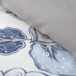 Pościel z makosatyny 220x200 PREMIUM 34 biała jasny niebieski kwiatowy wzór Premium - 3