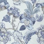 Pościel z makosatyny 220x200 PREMIUM 34 biała jasny niebieski kwiatowy wzór Premium - 4