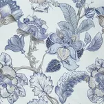 Pościel z makosatyny 220x200 PREMIUM 34 biała jasny niebieski kwiatowy wzór Premium - 4