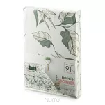 Pościel z mikrowłókna 140x200 DONNA biała zielona wzór kwiatowy Design 91 - 8