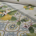 Bieżnik gobelinowy 40x100 009 naturalny z nadrukiem żółtych cytryn - 4