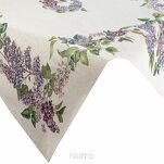 Nakładka gobelinowa 100x100 1424 naturalna z nadrukiem kwiatów bzu - 5