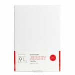 Prześcieradło z bawełny jersey z gumką białe 160x200 Design 91 - 4