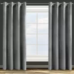 Zasłona gotowa na przelotkach 140x250 ROSA welwetowa stalowa Design 91 - 8