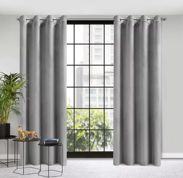 Zasłona  na przelotkach 140x250 ROSA welwetowa stalowa Design 91