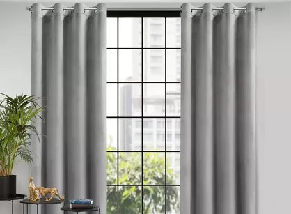 Zasłona  na przelotkach 140x250 ROSA welwetowa stalowa Design 91