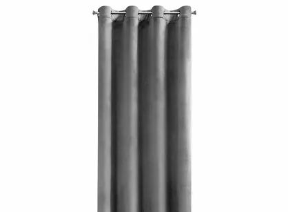 Zasłona gotowa na przelotkach 140x250 ROSA welwetowa stalowa Design 91