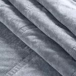 Narzuta welwetowa 220x240 VELVET 1 srebrna pikowana wzór geometryczny - 4