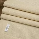 Obrus bawełniany 145x400 STELLA 1 złoty zdobiony kantą z wplecioną nicią złotą - 6