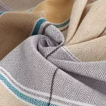 Ścierka kuchenna 50x70 OLIVIA 2 beżowa w jodełkę z bawełny - 3